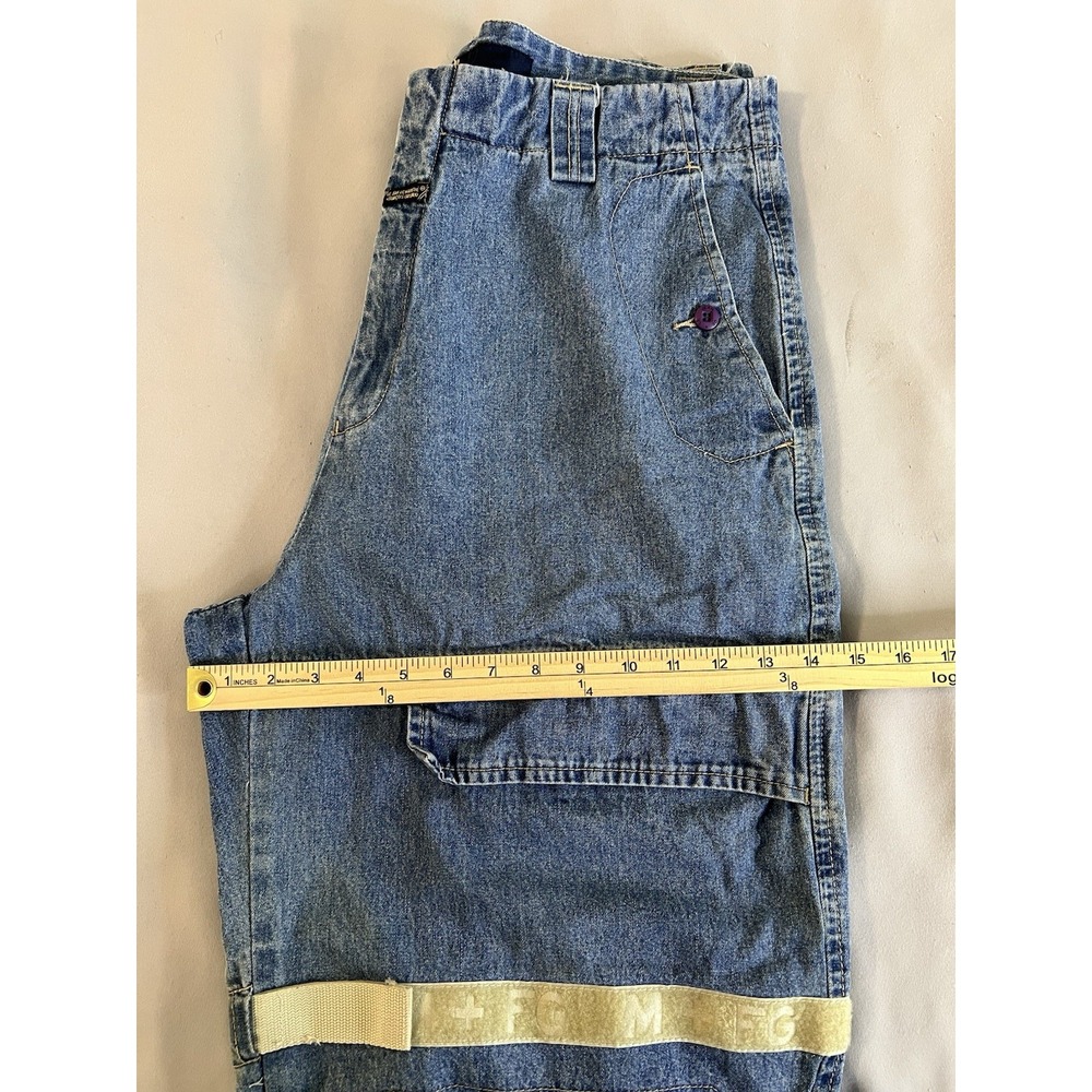 VNG Marithe Francois Girbaud Jeans Mens 38 Blue Baggy‎ Shuttle Tape Skater Y2K - Picture 10 of 16